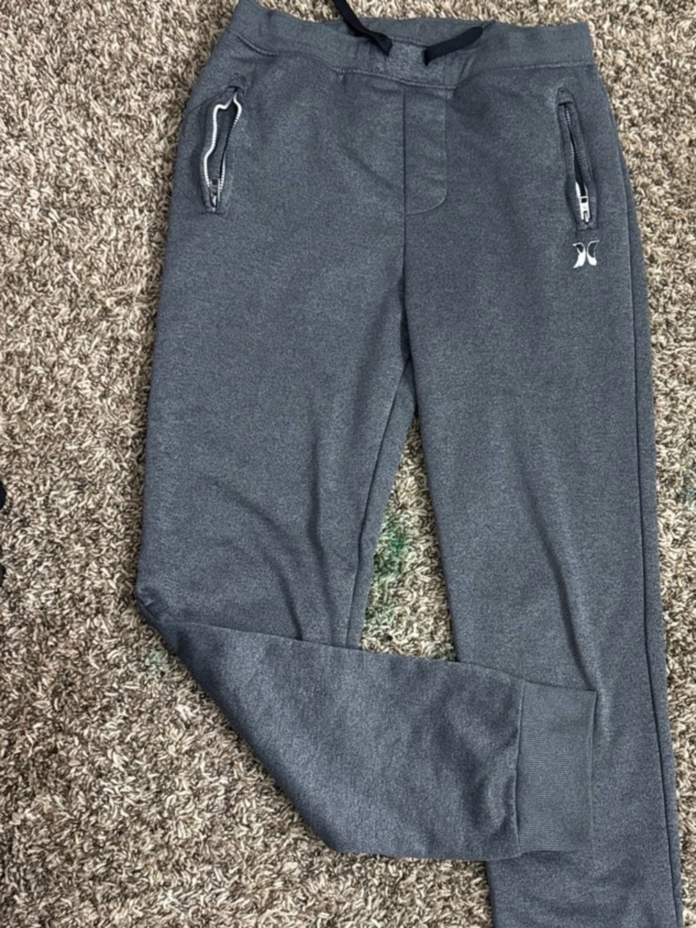 Hurley Gray Zip-Pocket Joggers